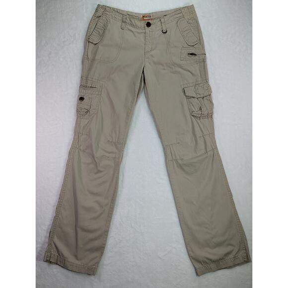 Mudd Juniors Size 7 Cotton Straight Leg Khaki Cargo Pants VTG - Picture 1 of 13